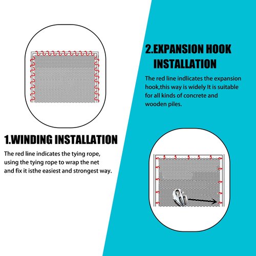 Bunifa Climbing Cargo Net for Kids Outdoor Balcony Safety Net Rope Netting Playground Climbing Net Stairway Railing Safety Net for Children Pets Toys Knotless Polyester Sports Netting