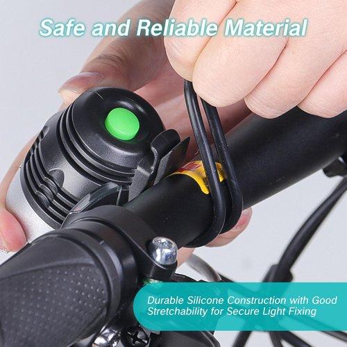 BRBASAP 20 Pieces Silicone Straps for Bike Lights Durable Rubber Band Mounts for Bicycle Headlight Handlebar Bracket Wheel Rack Replacement Cycle Holder Ideal for Flashlight and Light Sets