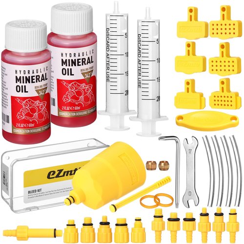 Namalu Brake Bleed Kit Compatible with Shimano, TEKTRO, TRP Hydraulic Disc Brakes, Brake Fluid Bleeder Set with 120ml High Performance Mineral Oil for MTB/Road Bike Brake