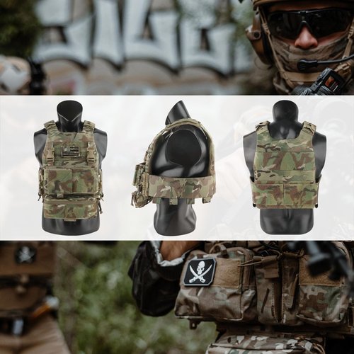 PETAC GEAR Low Profile MOLLE Vest Set for Men -Quick Release Tactical Elastic Cummerbund With Mini Drop Pouch