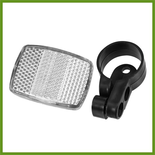 HOPESPANNER 10pcs Bicycle Front Rear Reflector Kit Mountain Bike Safety Warning Reflectors for Handlebar Seatpost and Night Cycling Red and White Replace Parts Vehicle Components