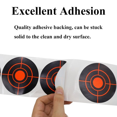 Splatter Target Stickers, 3" Reactive Paper Targets, 250PCS Adhesive Shooting Targets with Fluorescent Yellow Impact for BB Gun, Pellet Gun, Airsoft, Rifle Shooting Practice
