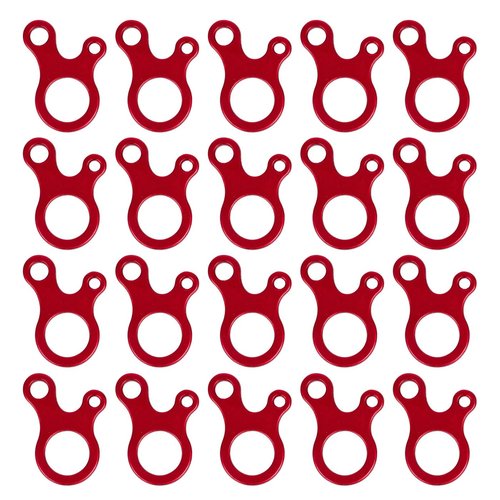 Takelablaze 20Pcs Guyline Wind Rope Buckle Aluminum Alloy Guyline Cord Adjuster Tent Tensioners Rope Adjuster Tent Rope Adjusters for Tent Camping Hiking Outdoor Activity