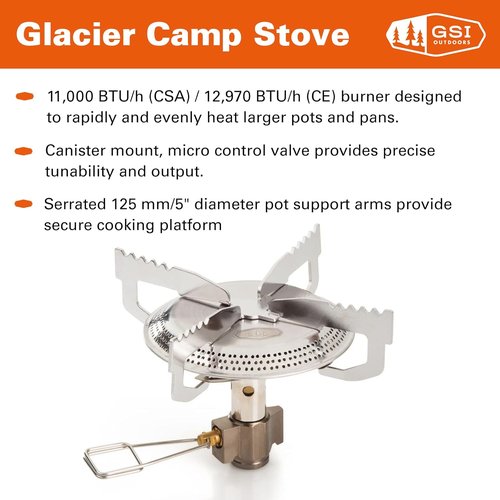 GSI Outdoors Glacier Camp Stove - High-Output Stove for Larger Pots Car Camping and Base Camp