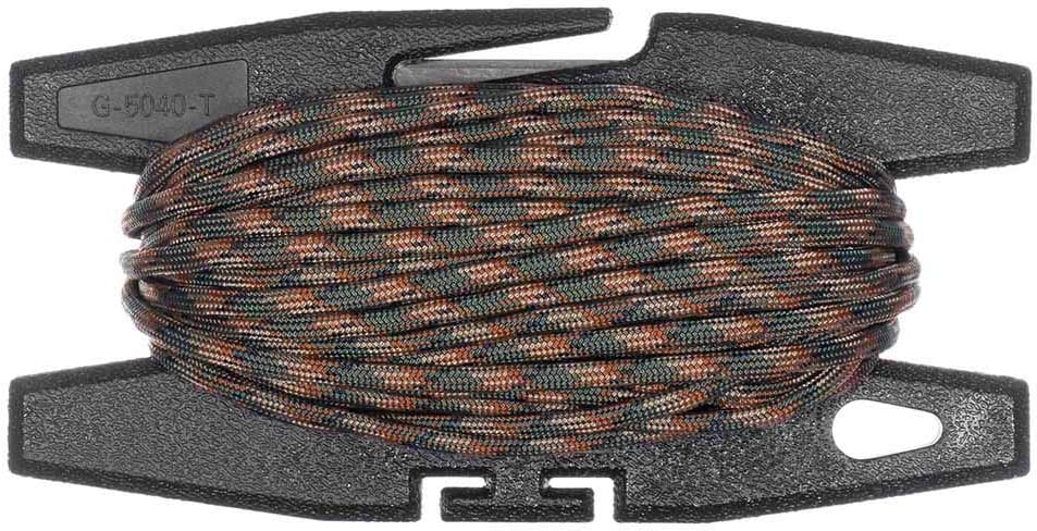 Paracord Spool Tool with 50 or 100 Feet of 550 7-Strand Parachute Cord - USA Made