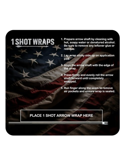 1 SHOT WRAPS Arrow Wrap Installation Pad - American Flag