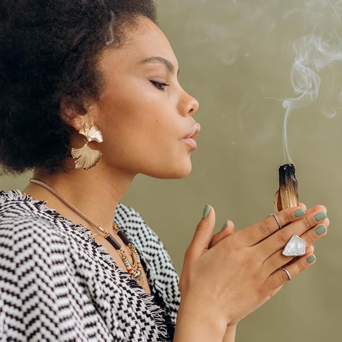 Organic Palo Santo Incense Sticks - 12 Pack - Chakra Meditation Cleansing Stress Relief - Sustainably Harvested Incense Burning Sticks