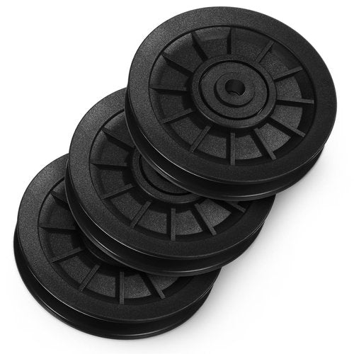 Vaguelly 3Pcs Fitness Pulley Wheel Lightweight Gym Pulley for Easy Replacement Maintenance Black Fitness Equipment Accessories for Home Gym