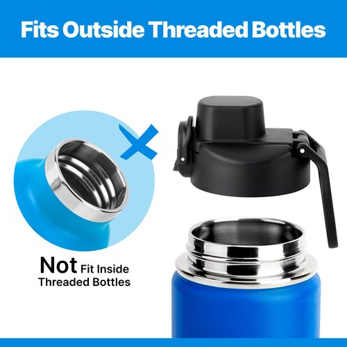 Bluwing Auto Spout Lid for Hydro Flask Wide Mouth 12-64 oz, Replacement Lid for Hydroflask, Thermoflask, koodee, Iron Flask Wide Mouth Water Bottle(1 Pack