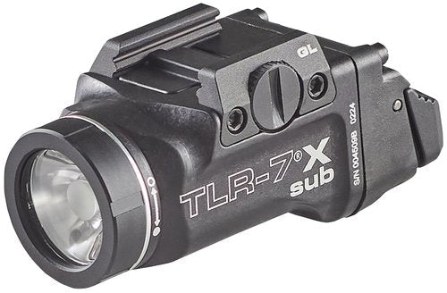 Streamlight 69405 TLR-7 X sub USB 500-Lumen 5000-Candela Weapon Light Designed Exclusively and Solely for Railed Glock 43X/48 MOS/43X/48 Rail Handguns with Mounting Kit, Key, and Multi-Tool, Black