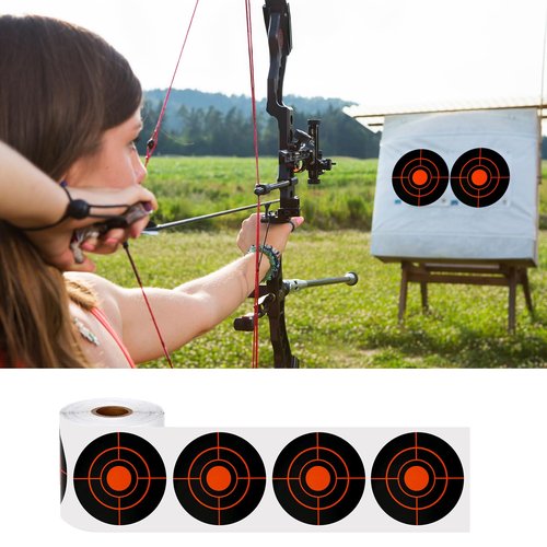 Shooting Targets, 3" Splatter Targets Stickers 250 Pcs Self Adhesive Target for Shooting Range Reactive Paper Gun Target for Airsoft, Rifle, Pistol Shooting Practice, Red
