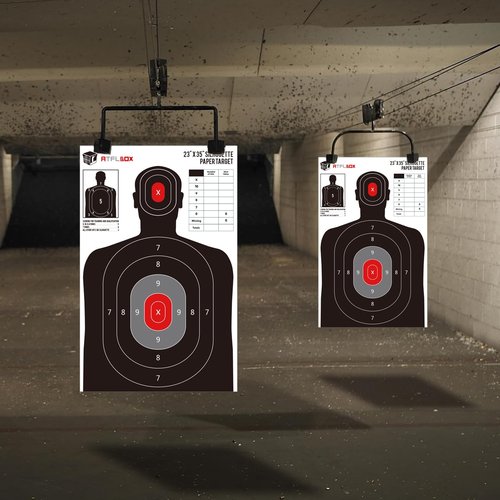ATFLBOX Silhouette Paper Target for The Range, 23X35 inch Target Paper for Indoor and Outdoor Use, Suitable for Handguns, Pistols, Rifles, Airguns, Pellet Gun, BB Guns (10 Pack)