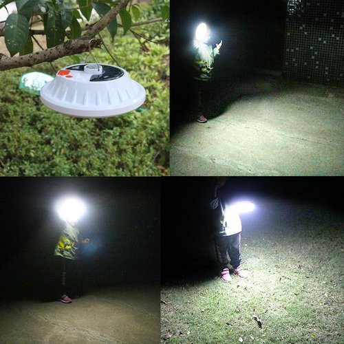 Solar Camping Lamp 120 LED Tent Lights 4500mah Remote Control 5 Mode USB Battery Rechargeable Portable Lantern Hanging Waterproof for Indoor Home Outdoor Emergency Hurricane 2 Pack