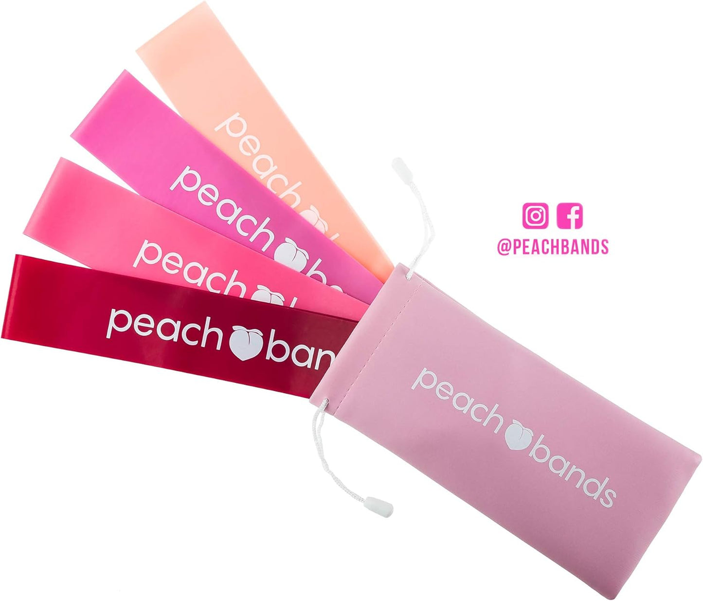 Peach Bands Resistance Bands Set - Exercise Workout Bands for Legs and Butt