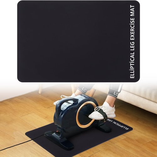 GSDOTZAP Non-Slip Workout Mat for Under Desk Elliptical, Exercise Mat for Ellipse Leg Exerciser Machine, Elliptical Mat for Electric Seated Foot Pedal Exerciser, Stability and Floor Protection