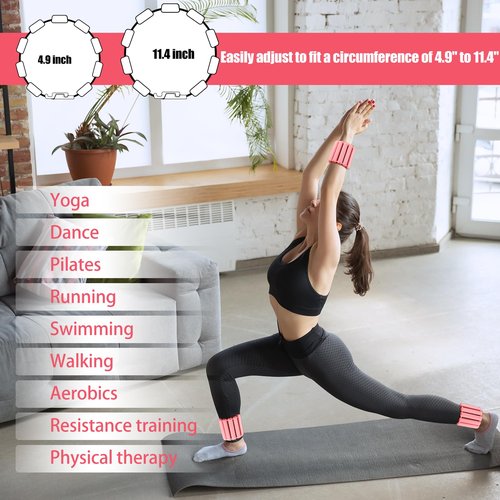 Wrist Weights and Ankle Weights for Women &Men,Magnetic Snap Connection,More Stable,Adjustable Hand Weights Set of 2,Leg Weights&Arm Weights for Women at Home,Workout Equipment for Home Gym(1 LB Each)
