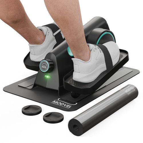 MODVEL Seated Under Desk Elliptical Machine for Home Workout, Mini Elliptical, Desk Bike Pedal Exerciser, Whisper Quiet, Under Desk Pedal Exerciser w/Adjustable Resistance & LCD Display