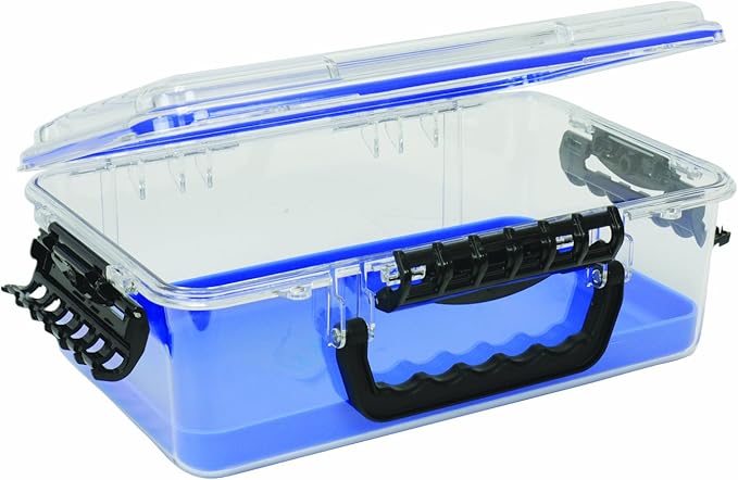 Plano Guide Series 3700 Field Box Waterproof Case, Blue, Large, With Wrist Strap for Boat, Kayak, and Camping, Outdoor Gear Storage & 3440-10 Stowaway (3400 Series)