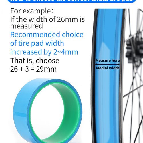 Phidinova Tubeless Bicycle Wheel Rim Tape 700C Blue, Bike Rim Tape Roll for Anti Puncture Vacuum Tubeless Tire Pad MTB/Road Rim Wheel Strip Tape Length 10m Width 21mm