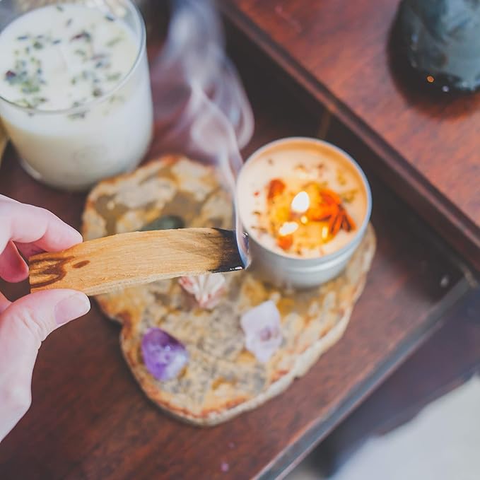 Organic Palo Santo Incense Sticks - 6 Pack - Chakra Meditation Cleansing Stress Relief - Sustainably Harvested Palo Incense Burning Sticks