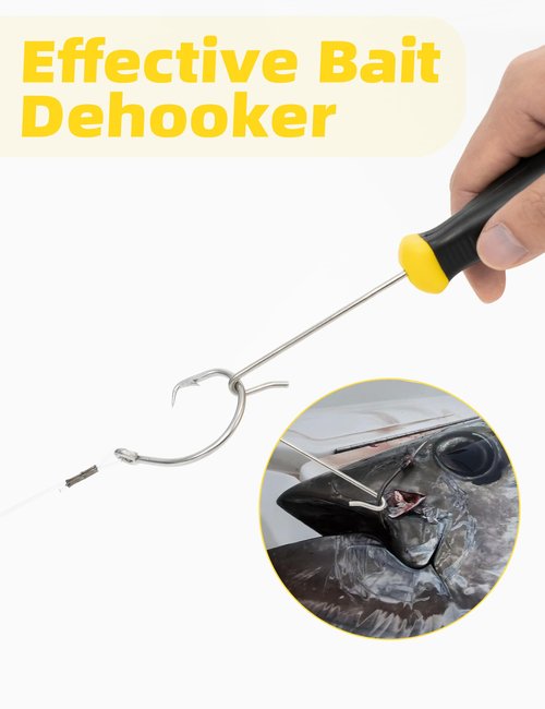 BLUEWING Dehooker Portable Stainless Steel Fishing Hook Remover Bait Tool Durable Remover, 7.69in