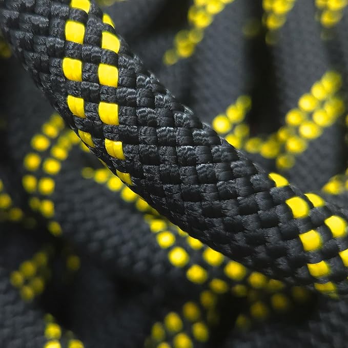 Static Climbing Rope 11mm UIAA Static Line Rappelling 30M (100ft) Nylon Kern Mantle Rope for Hauling, Rescue, Mountain, Tree Climbing