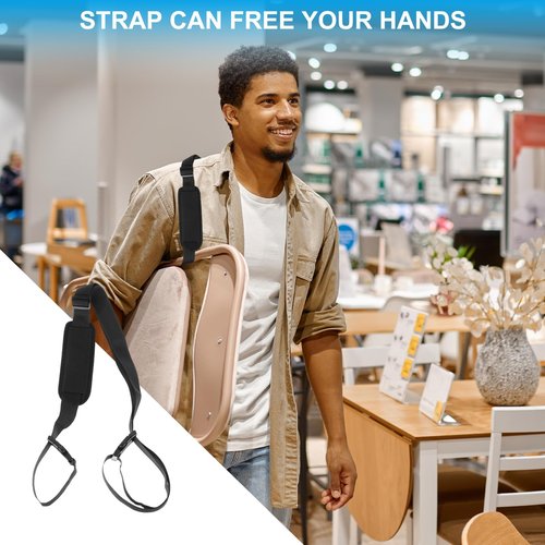 PATIKIL Carrying Beach Chair Straps, Adjustable Beach Chair Straps Shoulder Carrying Straps for Folding Chair Backpack, Black