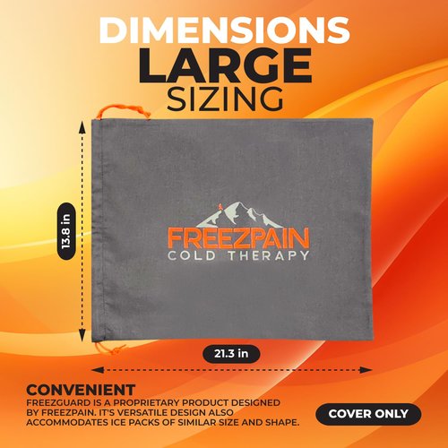 Freezguard Cold Therapy Gel Pack Cover by Freezpain (Large)- 13.8" x 21.3"