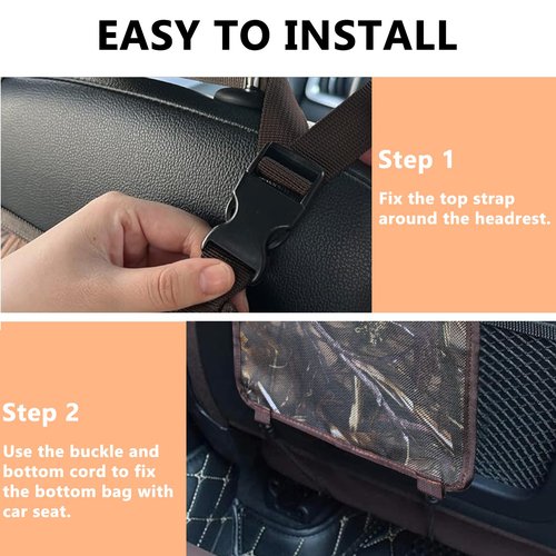 Nowaca 2 Pack Tactical Seat Back Gun Rack, Truck Gun Rack for Hunting Gear, Camo Gun Holder for Car with Storage Pockets, Automotive Gun Racks for Hunting Rifles/Shotguns, Hunting Gift for Men