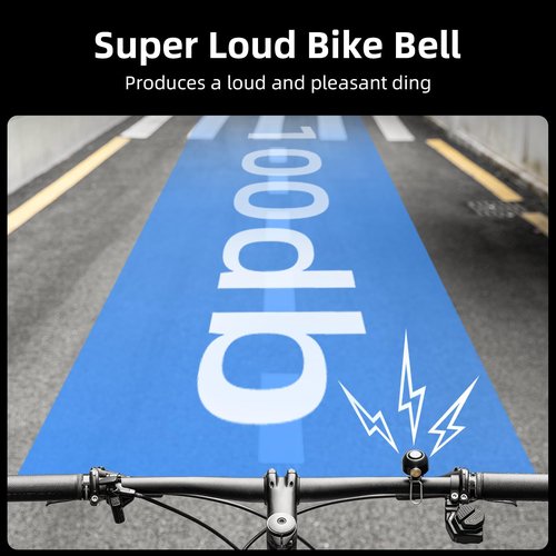 ROCKBROS Bike Bell Classic Bicycle Bell,Loud Sound 100dB Bike Bells for Adults Kids, Fit for 0.87-1.34in Bicycle Handlebars,Road Mountain Bike Accessories