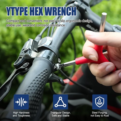 JOJOCY Bike Spoke Tension Meter Spoke Adjustment Wrench Tool 13-Piece Set, Bicycle Tyre Repair Tool Prevent Deformation Spoke Tensiometers Bicycle Rim Truing Tool Y-Shaped Wrench Tire Lever