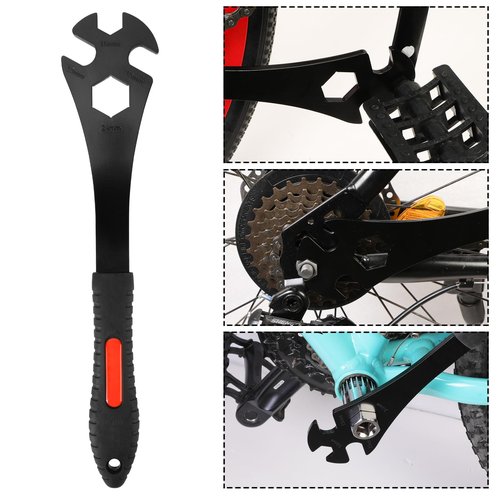 Oumers Bike Cassette Removal Tool, Bicycle Chain Whip＋Pedal Wrench＋2 in1 Freewheel Removal Tool, Bicycle Pedal Removal Tool, Freewheel Remover, Wrench Sprocket Remover for Bike Repair