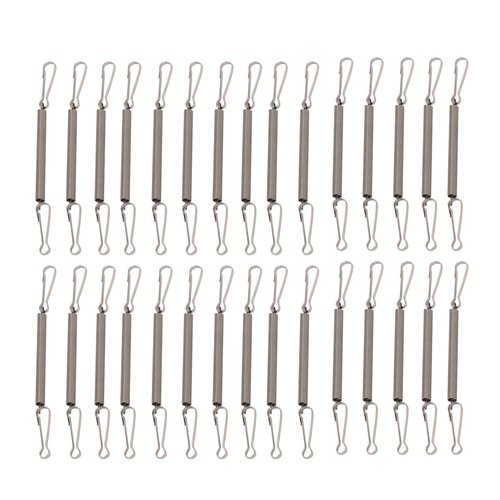 FGDTREE Cage WateringBottle Stand Spring Fastening Clip Set of 10/20/30pcs Water Bottle Clip On Stand for GuineaPigs Water Drinking Bottle Spring Fastening