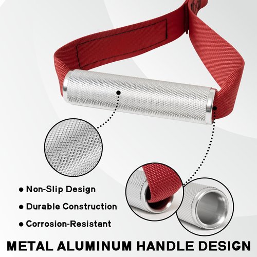 RitFit Exercise Handles for Cable Machine, Aluminum Alloy Gym Handles for Power Rack Attachments, Resistance Band Handles with Cable Crossover System & Triceps Pushdown