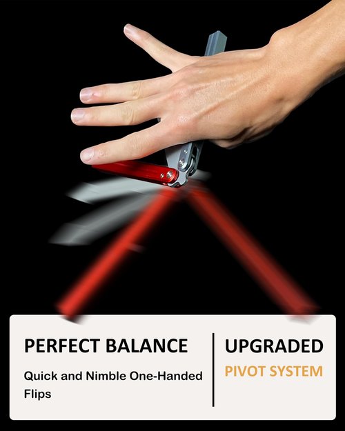 Larqety Finger Flip Tool,Adopting aluminum alloy material and bushing design,Sturdy and lightweight, Excellent balance,Great for Beginners (Red)