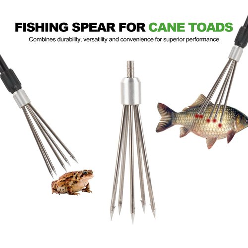 Fishing Harpoon Spear Gig Gaff Fork Hook for Frog Cane Toad Bullfrogs Bufo Flounder Fish Mole Remove Trap Catching