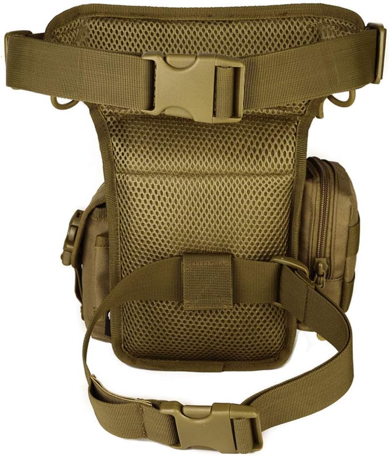 Nylon Drop Leg Bag Hiking Waist Pack for Men Women Tactical Motorcycle Bike Cycling Riding Travel Outdoor Sports Fanny Pouch