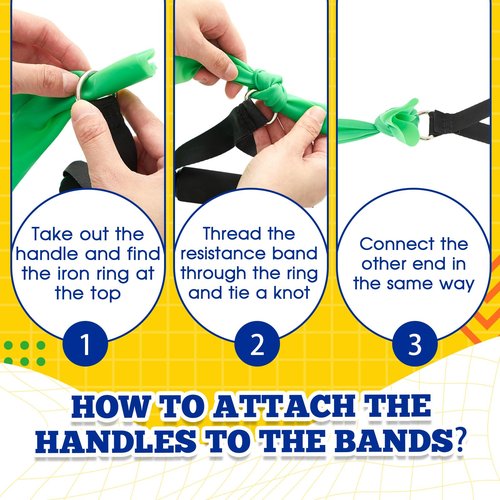 Relaxgiant 2 Pcs Resistance Band with Handles Chair Exercise Physical Therapy Band for Seniors Citizen Gifts Elderly Women Therapy, Stretch, Recovery, Home Exercise(Yellow,Green)
