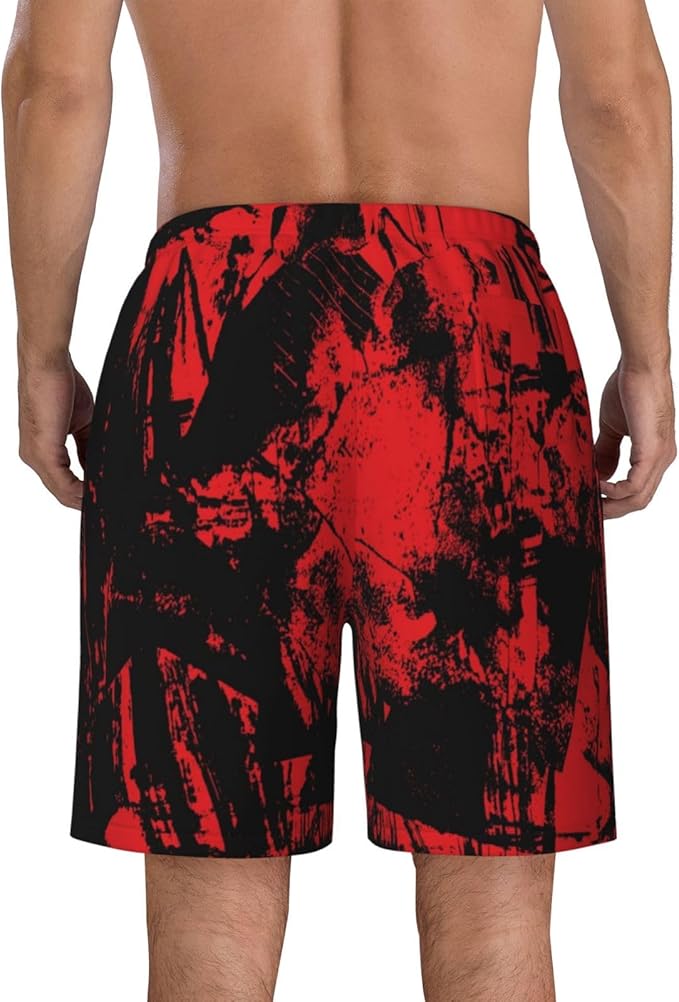 Mens Swim Trunks with Mesh Lining,Quick Dry Swimsuit Board Shorts Beach Pants Swimwear Bathing Suits