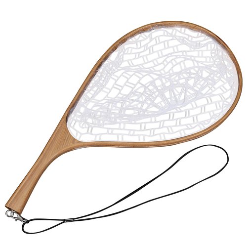 GarveeLife Fly Fishing Net - Trout & Bass Catch & Release Net with Safety Rope Lanyard & Soft Rubber Mesh