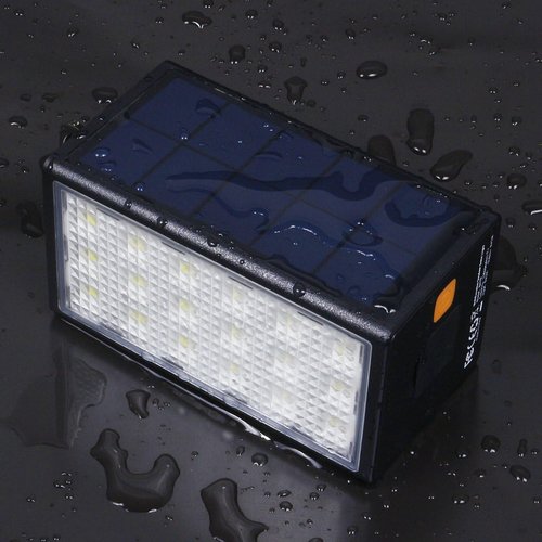 BigBlue 3 in 1 Car Emergency Light Emergency Waterproof Camping LED Light 10600mAh Solar Panel Charger with 18 LED Lights Great for Outdoor Activities