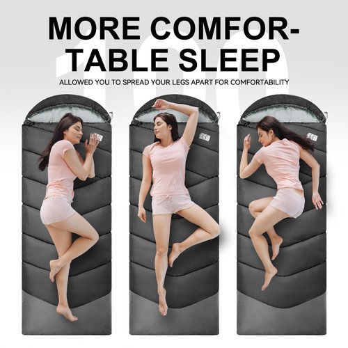 TANSTRIDER Sleeping Bags for Adults Cold Weather & Warm 40℉,4lb Lightweight Sleeping Bag for Tall Kids Girls Boys with Compression Sack,Camping Essentials Gear, Hiking,Travel, Outdoor & Indoor