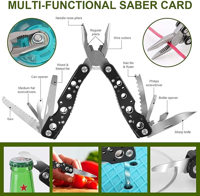 Survival Kit, 32 in 1 Professional Emergency Survival Gear Equipment Tools First Aid Supplies with Molle Pouch Gifts Ideas for Men Families SOS Tactical Hiking Hunting Disaster Camping Adventures…
