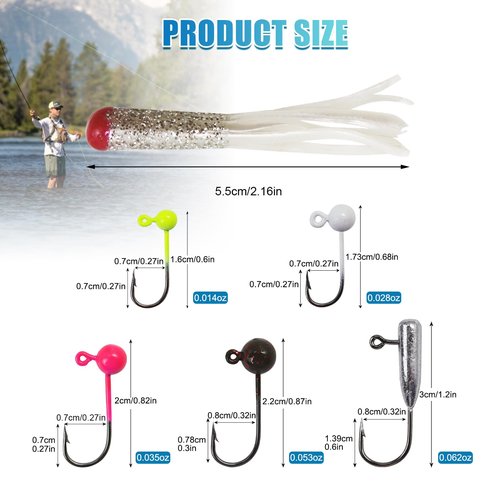 Crappie Jigs & Lures Tackle Kit, 120pcs - 70pcs Jigs, Soft Plastic Fishing Lures, Tubes, Swimbaits, Grubs, for Bass, Trout, Freshwater & Saltwater Fishing