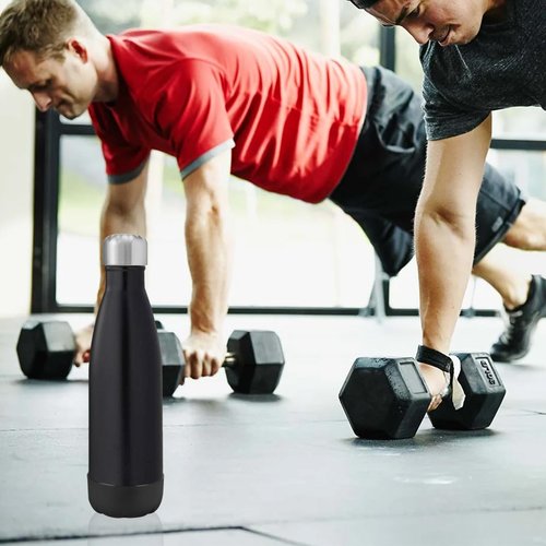 Linkidea 2 Pack Water Bottle Boot Compatible with 17oz Original, BJPKPK, MIRA Cascade Cola Shaped Bottles, Silicone Bottle Bottom Sleeve Bumper Protector (Black)