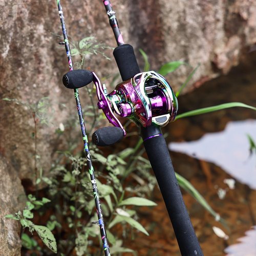 Sougayilang Fishing Rod and Reel Combo, Baitcasting Combo, IM7 Graphite Blank Rods with EVA Handle-6'0"Casting Rod with Left Handed Casting Reel