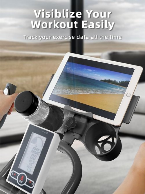 Exercise Bike, Plus Magnetic Resistance/Brake Pad Indoor Cycling Bike Stationary, Cycle Bike with Comfortable Seat Cushion, Digital Display with Pulse