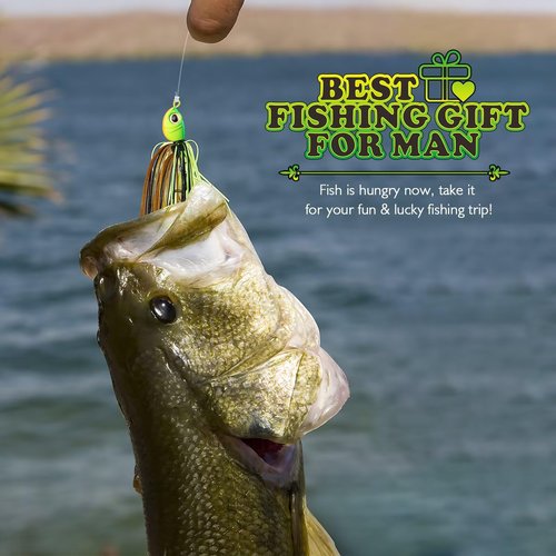 LUCKYFISHING Bass Jigs Swinging Swim Jigs for Bass Fishing Jigs Weedless Fishing Lures for Bass Pike Walleye Muskie Swinging Bass Jigs-3/8oz(10g)-3/0-5pcs