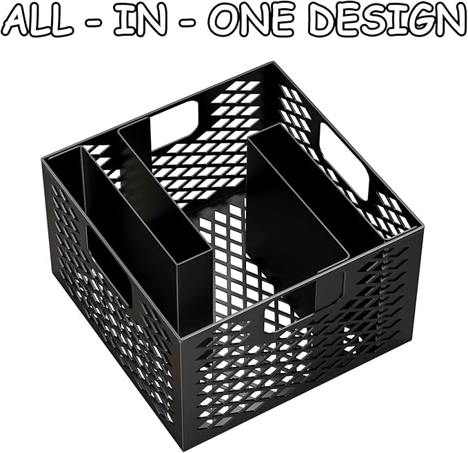 Charcoal Firebox Basket & Minion Method for Oklahoma Highland Bandera Longhorn, Charcoal Box and Latches All-in-one No Assembly Needed Porcelain Enamel(1 Basket and 2 Maze Bar Plate)