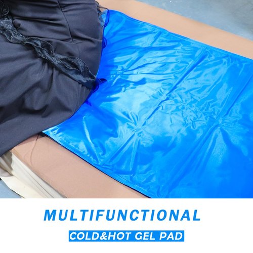 Ice Cooling Mat, Gel Cooling Cold Mat Pain Relief, Injuries Mesh Fabric Hot Cold Therapy Pack for Back, Shoulder, Knee (19×35in)